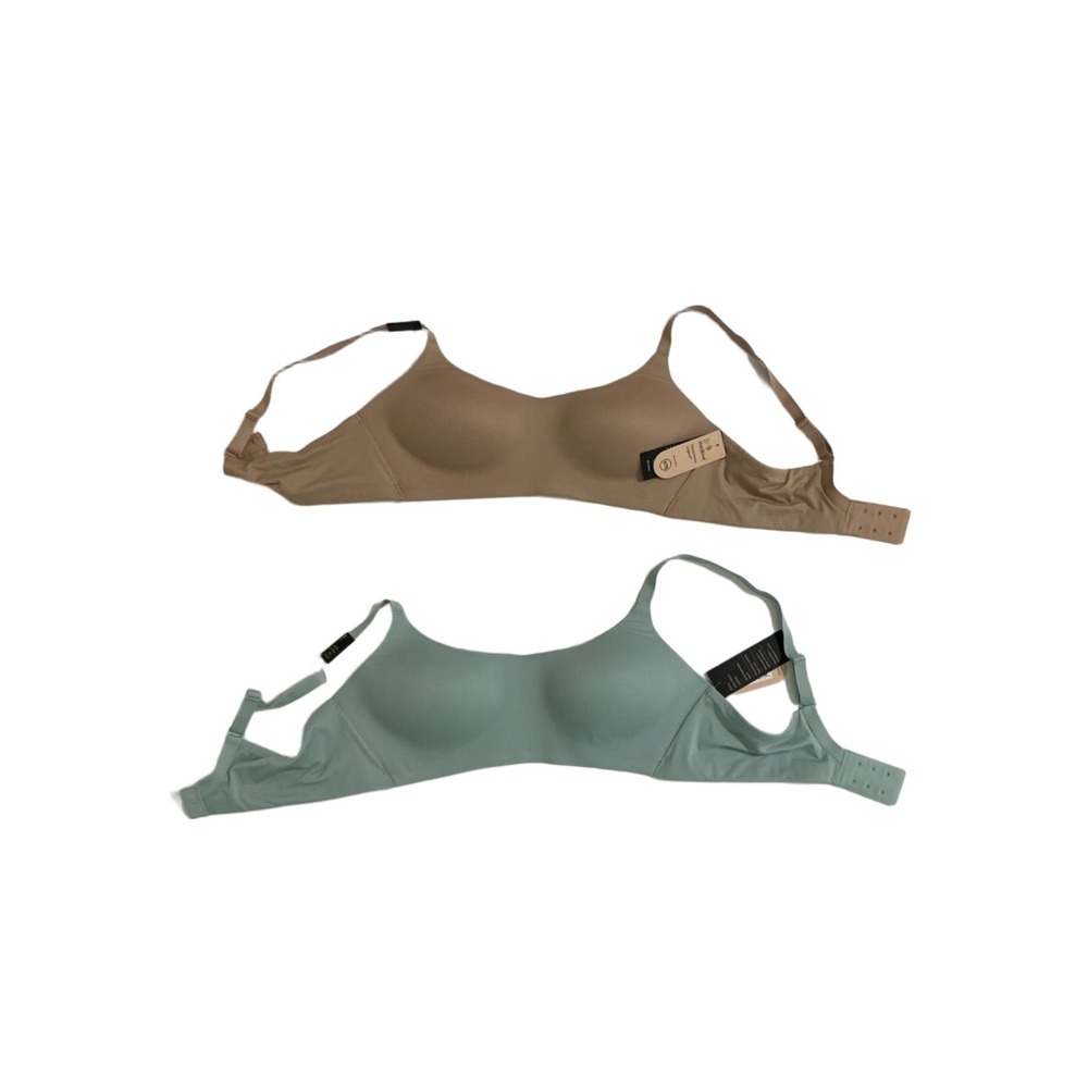 ThirdLove Performance Lingerie Wireless Bra Lot of 2 Size M Tan & Sage Green NWT